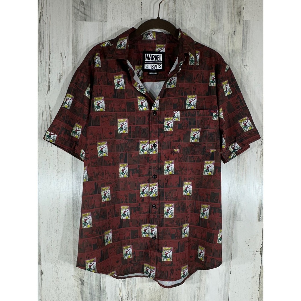RSVLTS Marvel Mens Shirt Medium Spider-Man Amazing Fantasy 15 Dare Mighty Things